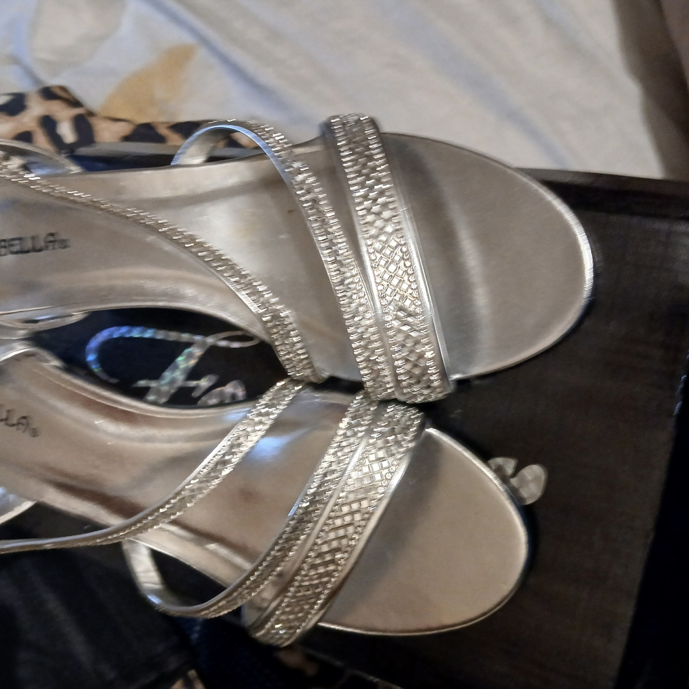 Abella Silver Crystal Embellished Heels